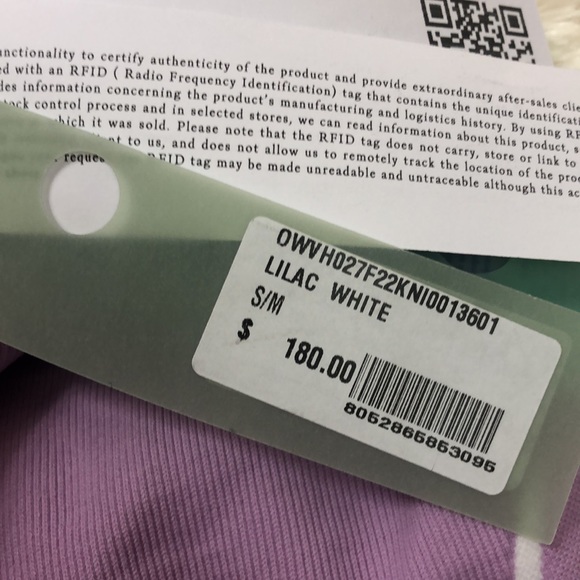 NWT 180.00 OFF WHITE Brand Full Compression Shorts Size Small Medium Lavender - Picture 8 of 11